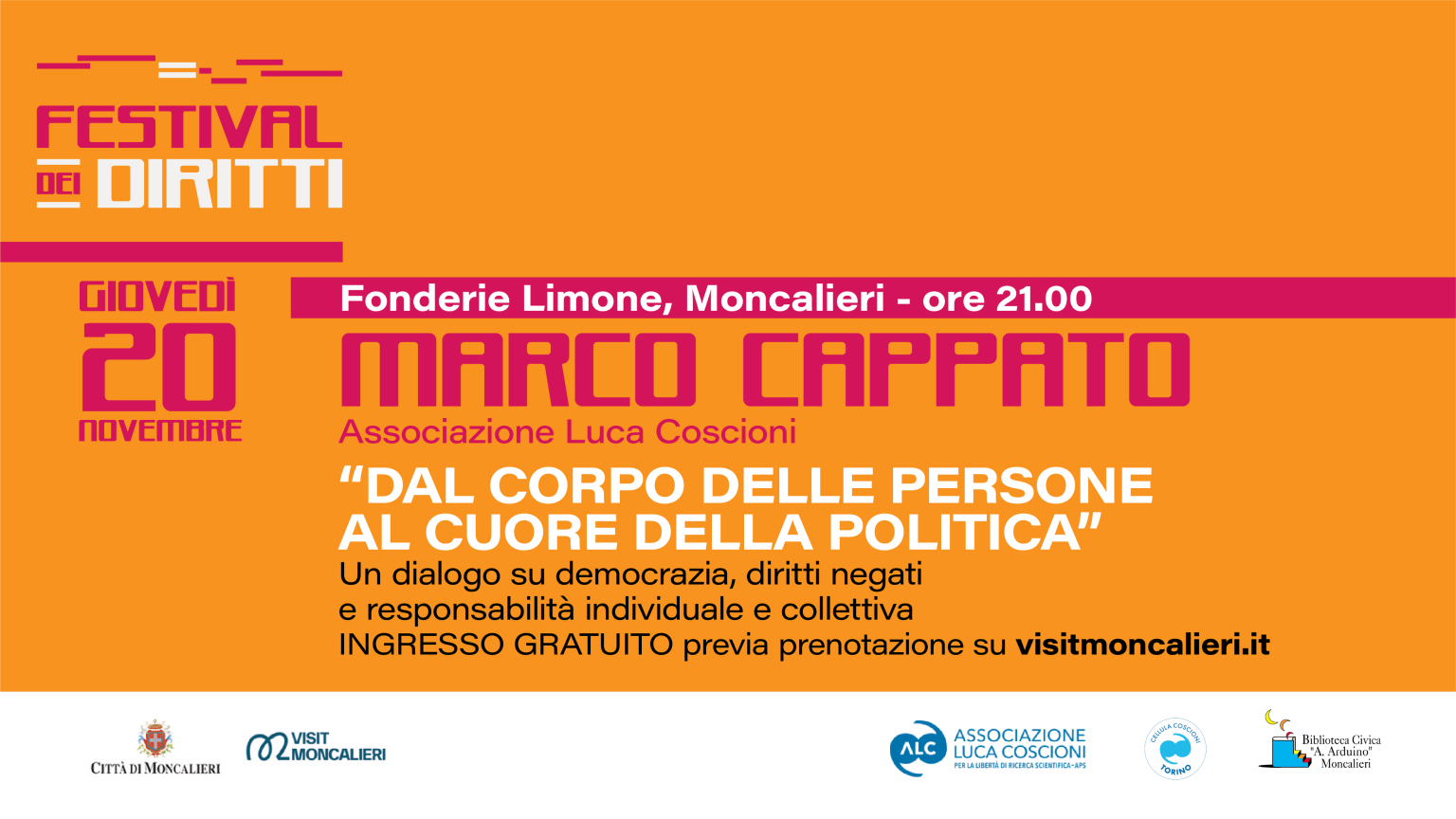 FESTIVAL DEI DIRITTI - MARCO CAPPATO: DEMOCRAZIA E DIRITTI