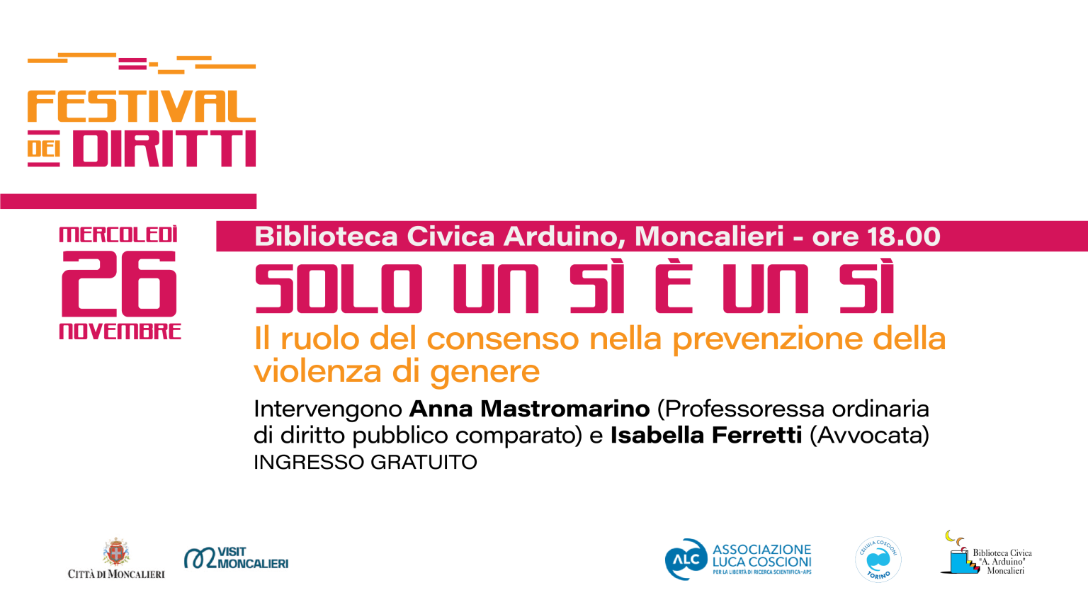 FESTIVAL DEI DIRITTI - SOLO UN SI E' UN SI