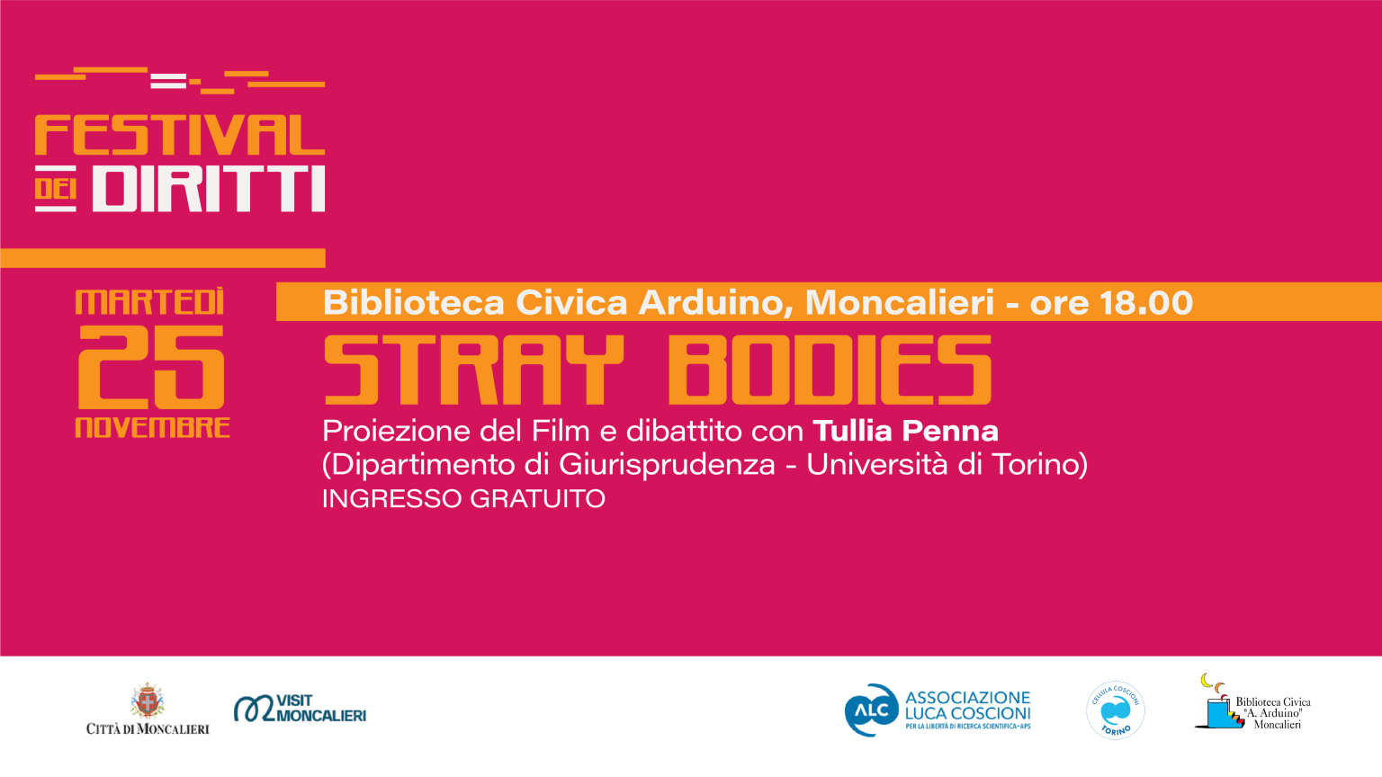 FESTIVAL DEI DIRITTI - STRAY BODIES - VISIONE DEL FILM E DIBATTITO